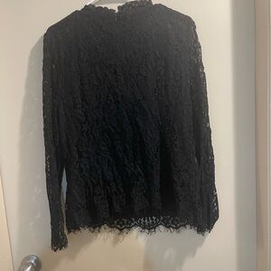 Allegra K Black Lace Blouse